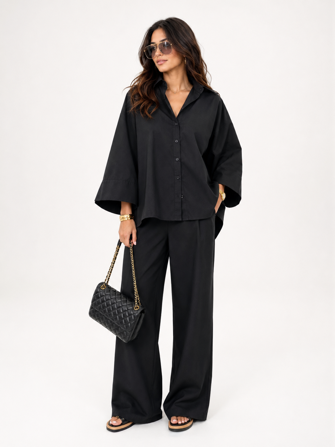 Black Two Piece Lounge Set
